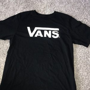 black and white vans logo t-shirt